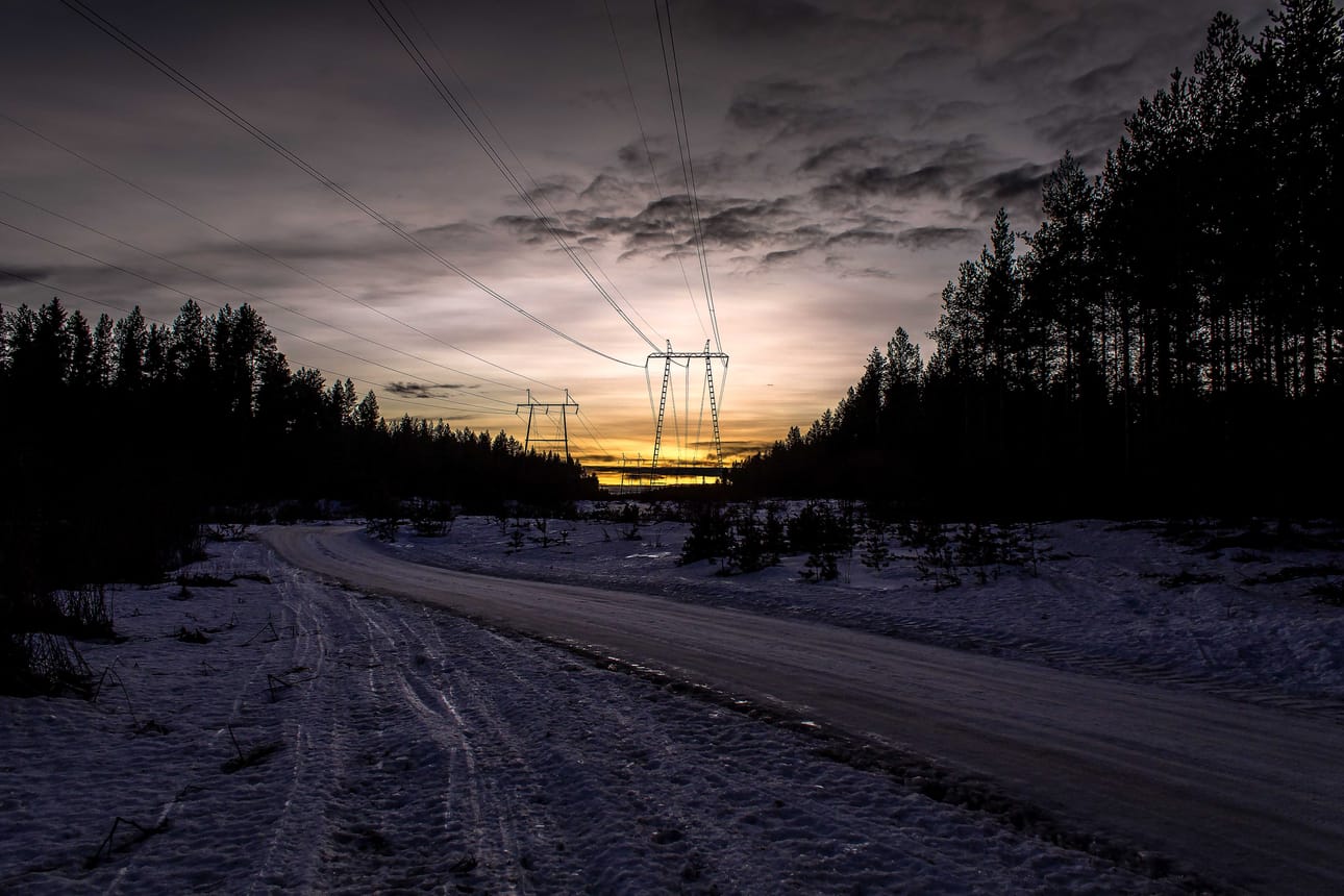 Auringonlasku.