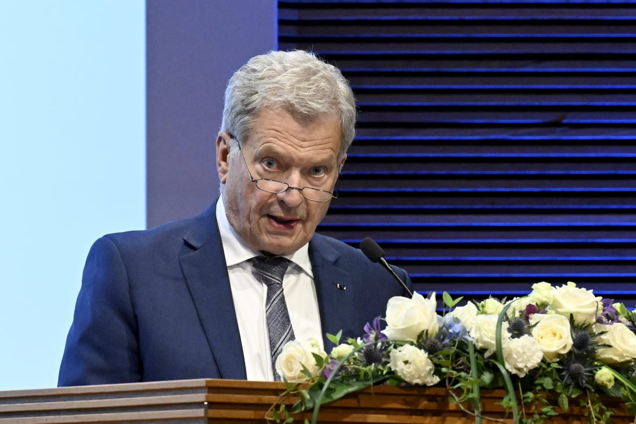 Presidentti Sauli Niinistö puhui tänään suurlähettiläskokouksessa Helsingissä. LEHTIKUVA / Markku Ulander