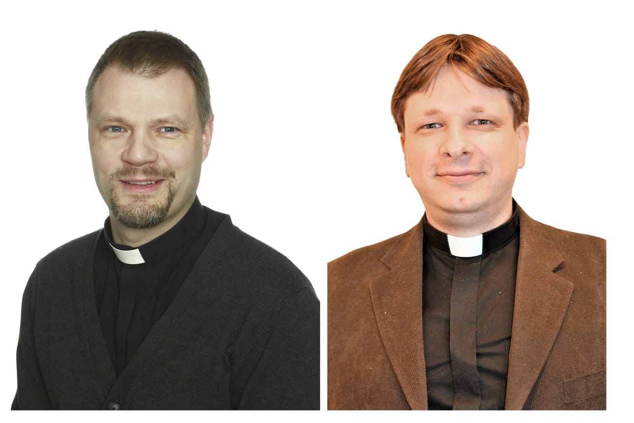 Ilkka Lehto ja Terho Kanervikkoaho ovat hakeneet Alajärven kirkkoherran virkaa. Arkistokuvat.
