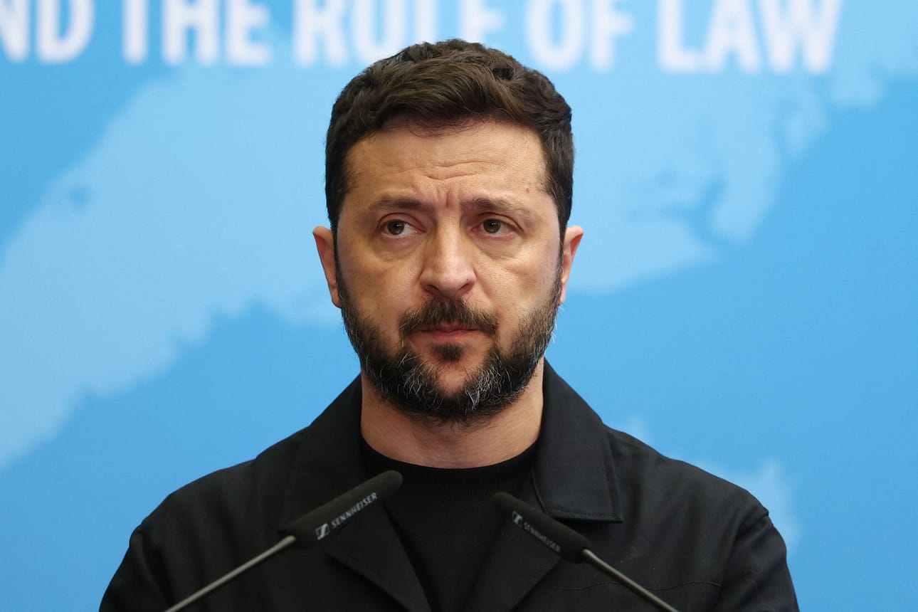 Arkistokuvassa Ukrainan presidentti Volodymyr Zelenskyi. LEHTIKUVA/AFP