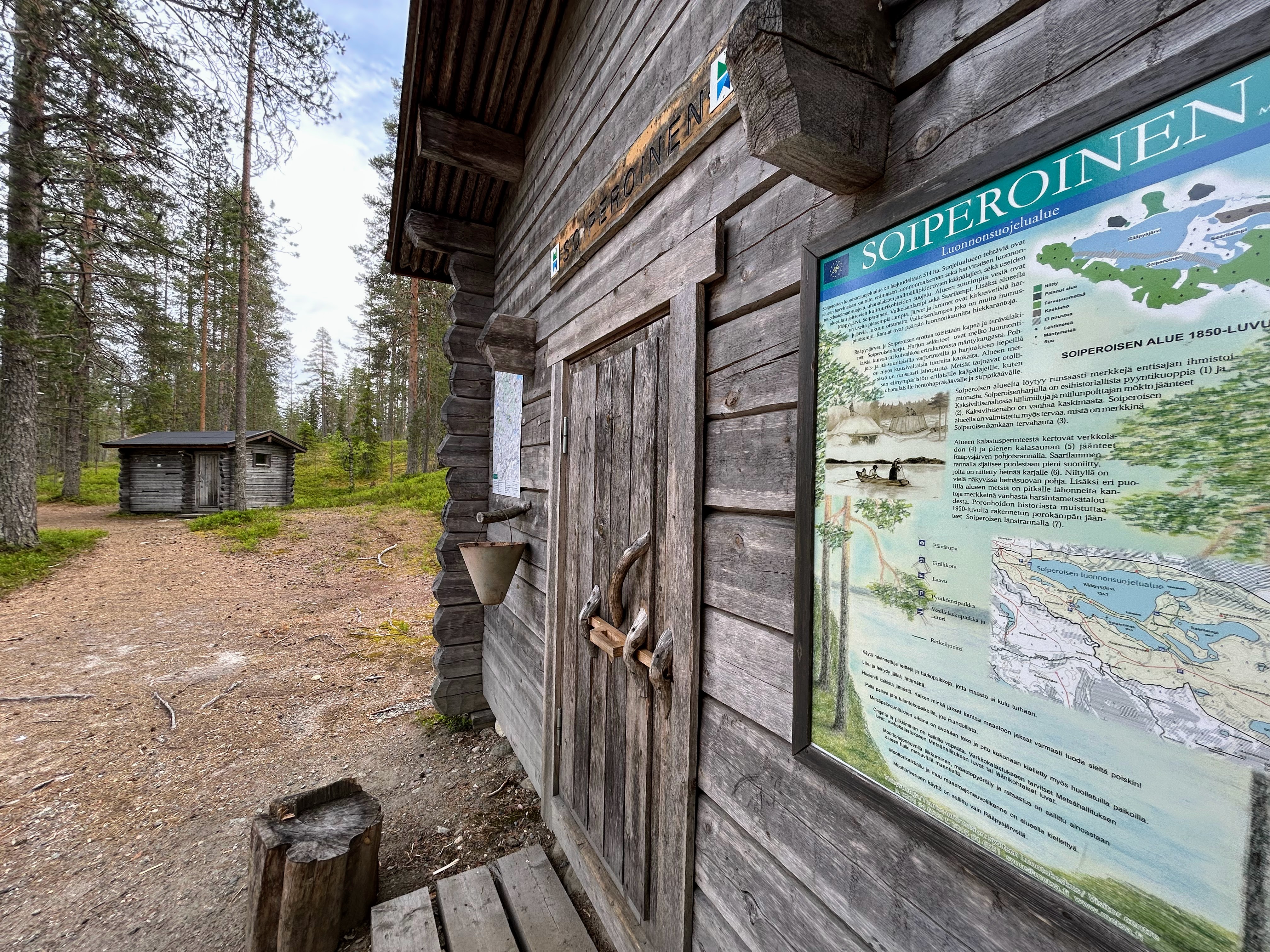 Päivätupa ja käymälä olivat siistissä kunnossa.