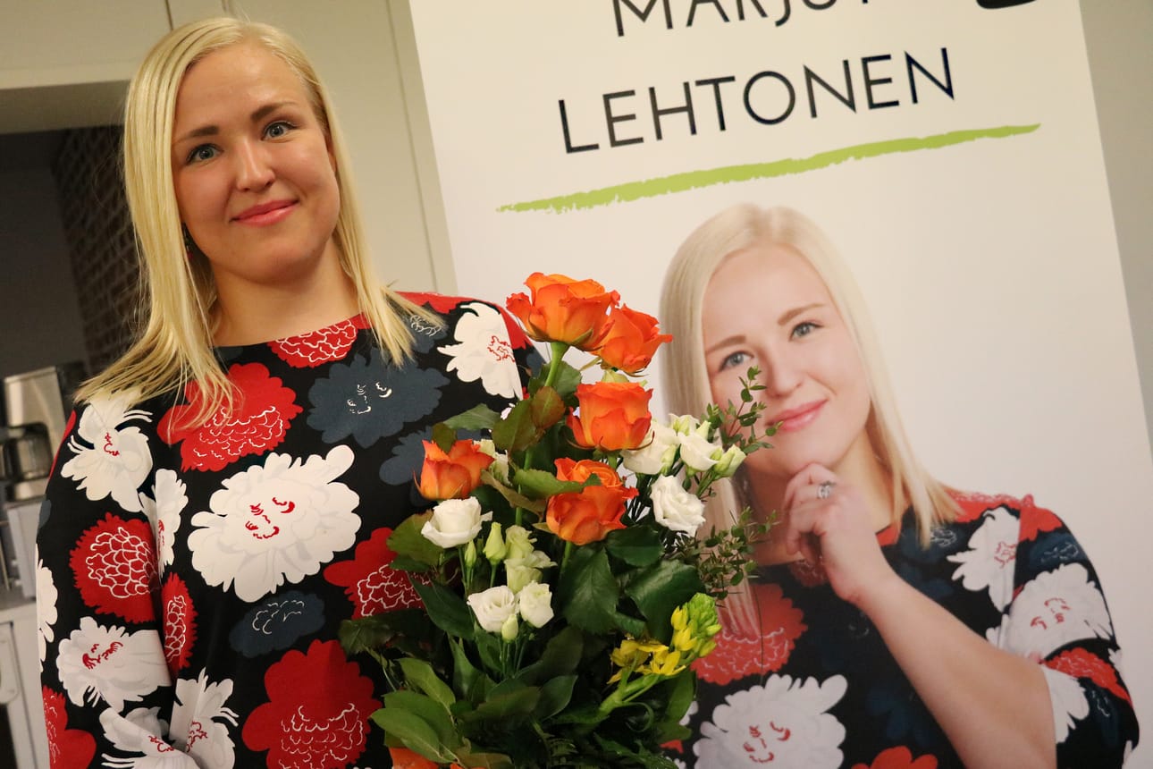 Marjut Lehtonen oli viime eduskuntavaaleissa ehdokkaana.