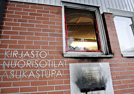 Tulipalo riehui Maikkulan kirjastossa tammikuun alussa.