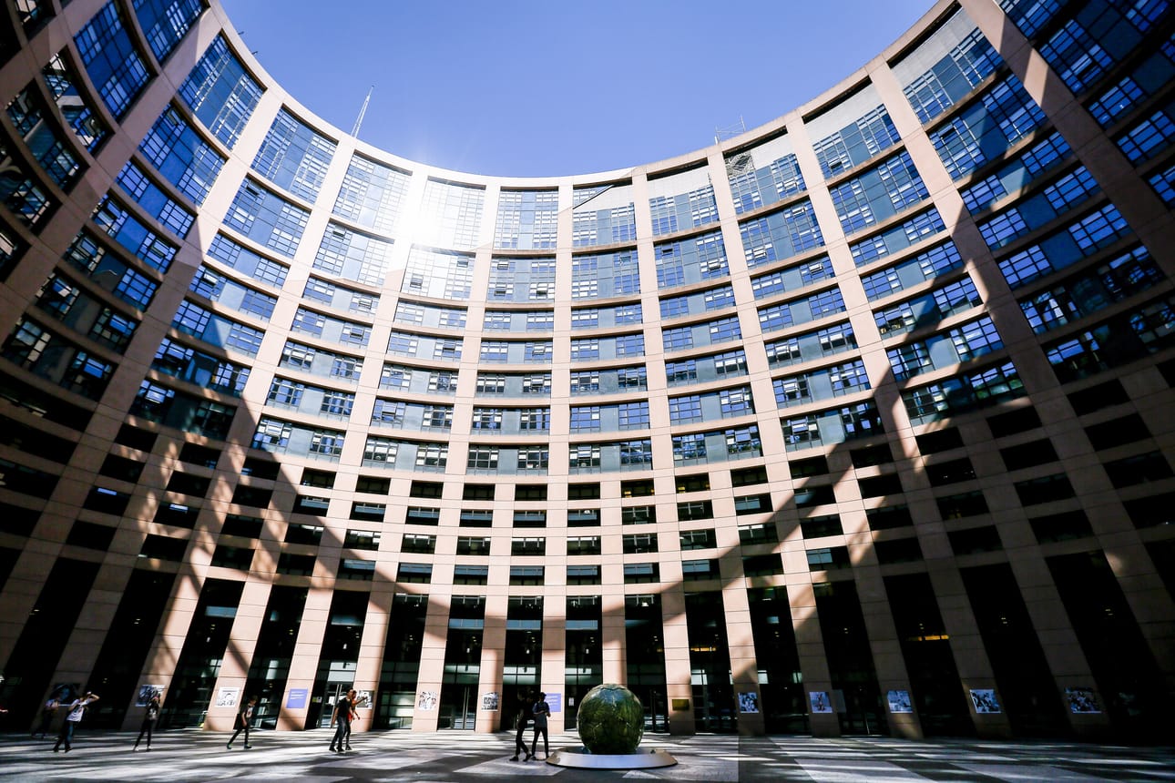 Euroopan parlamentin päärakennus Strasbourgissa Ranskassa.