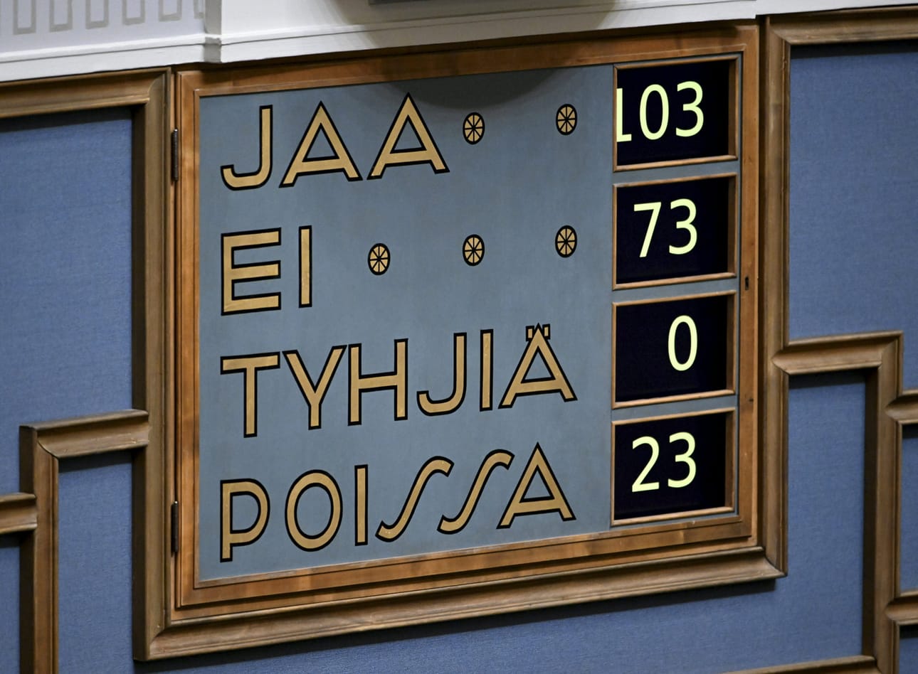 Hallituksen rivit pitivät eduskunnan luottamusäänestyksessä perjantaina.