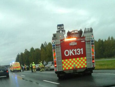 Lukija kuvasi kolarin Kaakkurin rampin kohdalla.