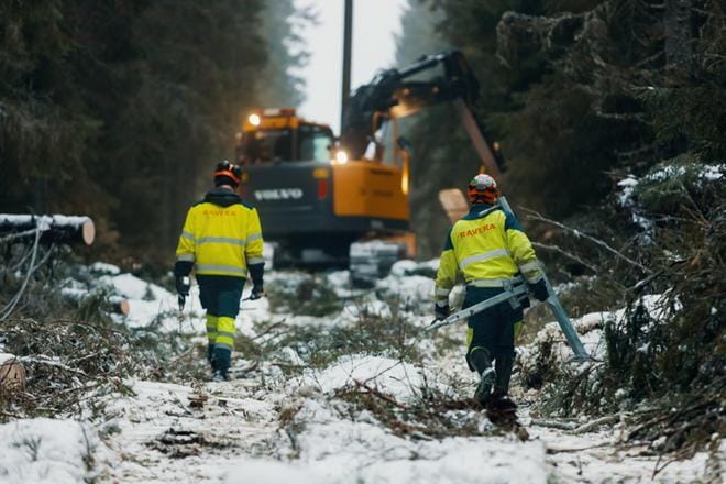 Aapeli-myrsky vaikeutti Vaasan Sähkön alkuvuotta. KUVA: CHRISTOFFER BJÖRKLUND