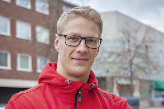 Juho Nenonen on Korisliigaa johtavan Salon Vilppaan pelaaja. KUVA: Timo Jakonen