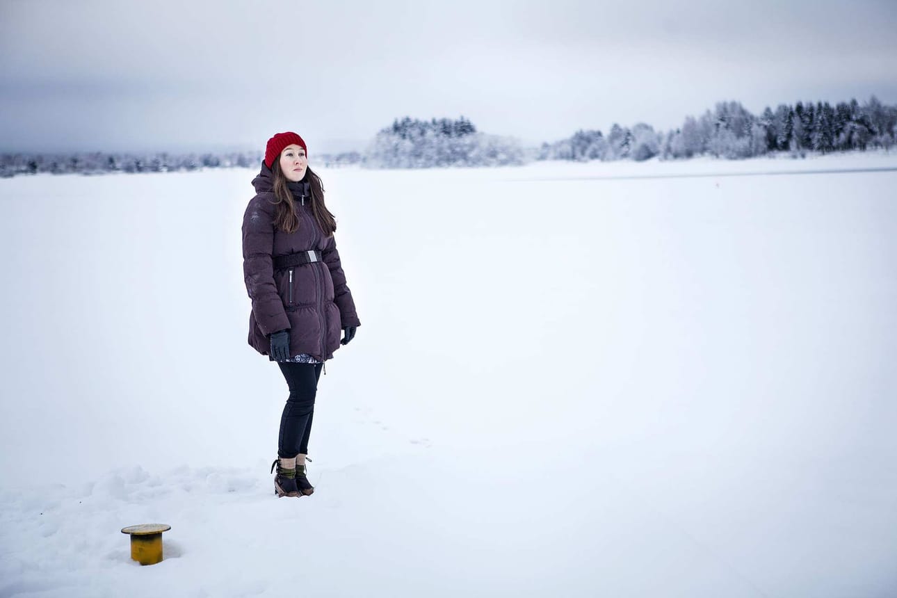 Rauhaa. Lainaanrannan laiturinnokka on yksi Outi Tarkiaisen lempipaikoista Rovaniemellä.