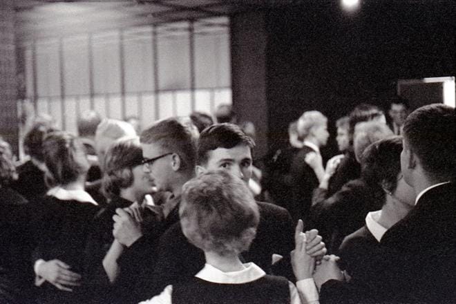 Ravintola Centrumissa järjestettiin tanssit Vaasalaisille lukiolaisille lokakuussa 1962. KUVA: Gunnar Bäckman