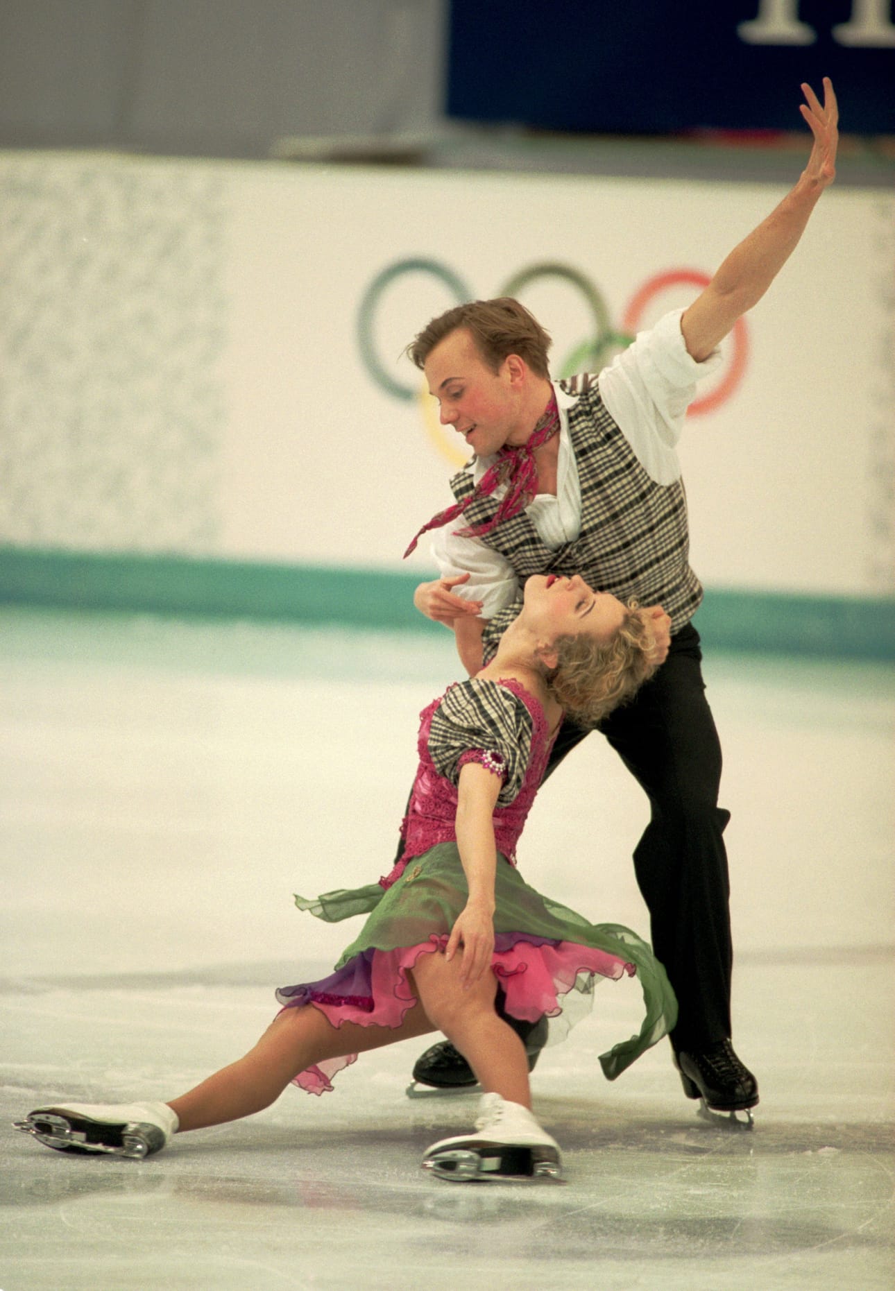 Susanna Rahkamo ja Petri Kokko Lillehammerin olympialaisissa 1994.