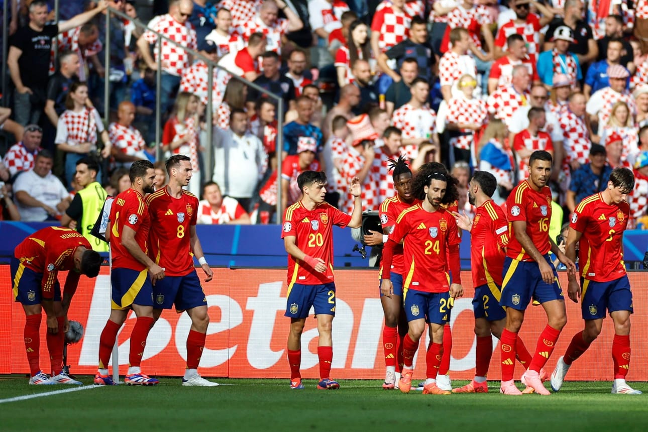Espanja otti 3–0-voiton Kroatiasta. LEHTIKUVA/AFP