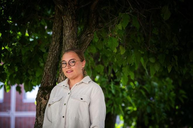 Vaasalainen Emmi-Maria Lahtinen pääsi Vaasan ammattikorkeakouluun opiskelemaan sosionomiksi. KUVA: JARNO PELLINEN