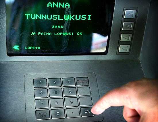 Monen iäkkään ihmisen tili on tyhjennetty automaatilla.