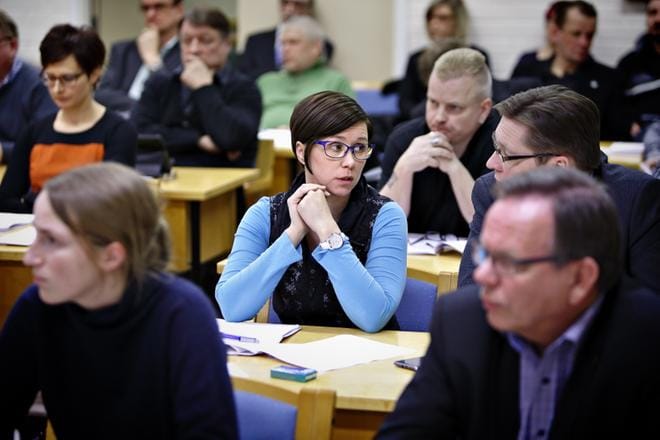 Kokoomuksen Camilla Juntunen oli eniten ääniä kerännyt nainen Laihialla kuntavaaleissa 2012. Kuva: Tomi Kosonen.