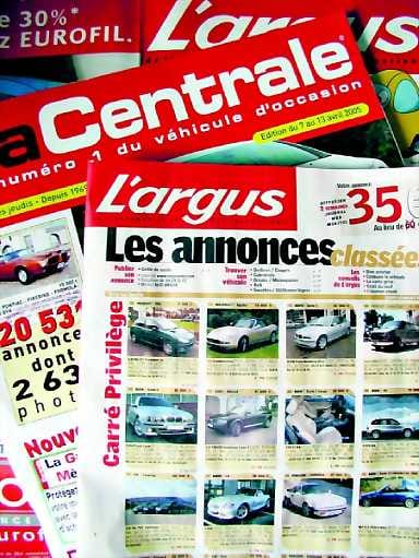 Lehdet. Ranskassa yksityisten välinen käytettyjen autojen myynti tapahtuu eteenkin erikoislehtien välityksellä. Suurimmat ovat "La Centrale" ja "L´Argus", joilla on myös nettivivut.