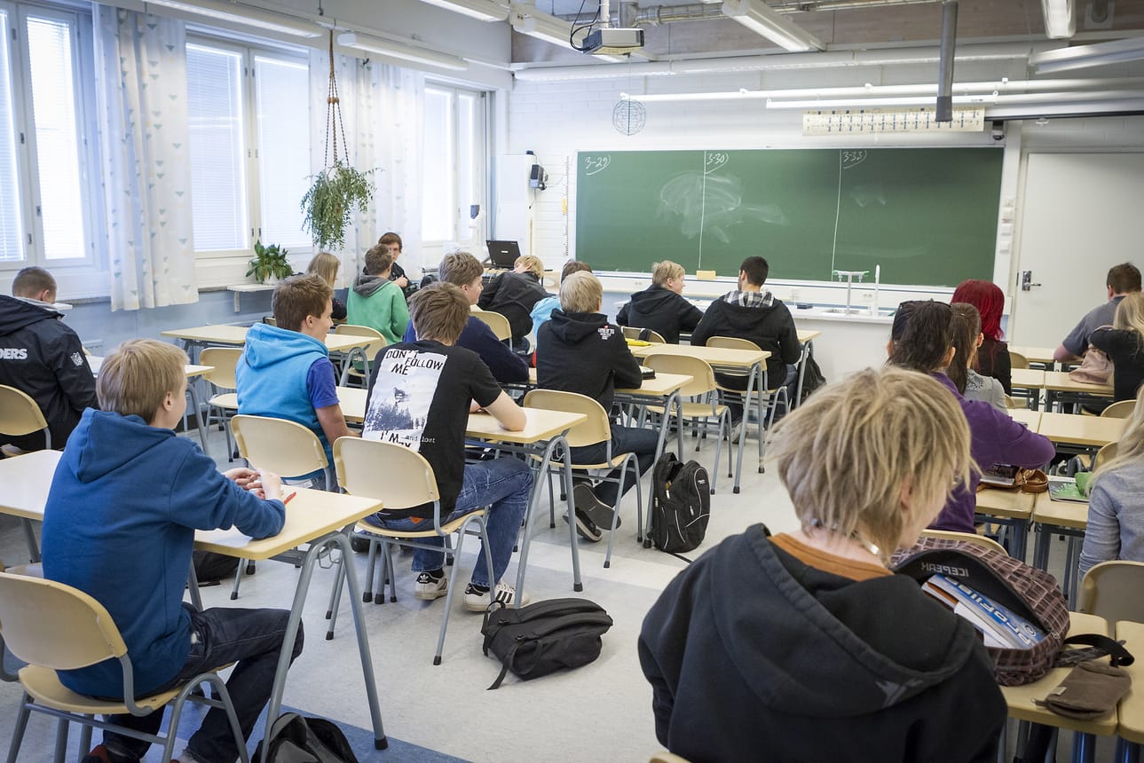 Luokkaan pääsi ulkopuolisia. Kuvan koulu ei liity asiaan. Arkistokuva.