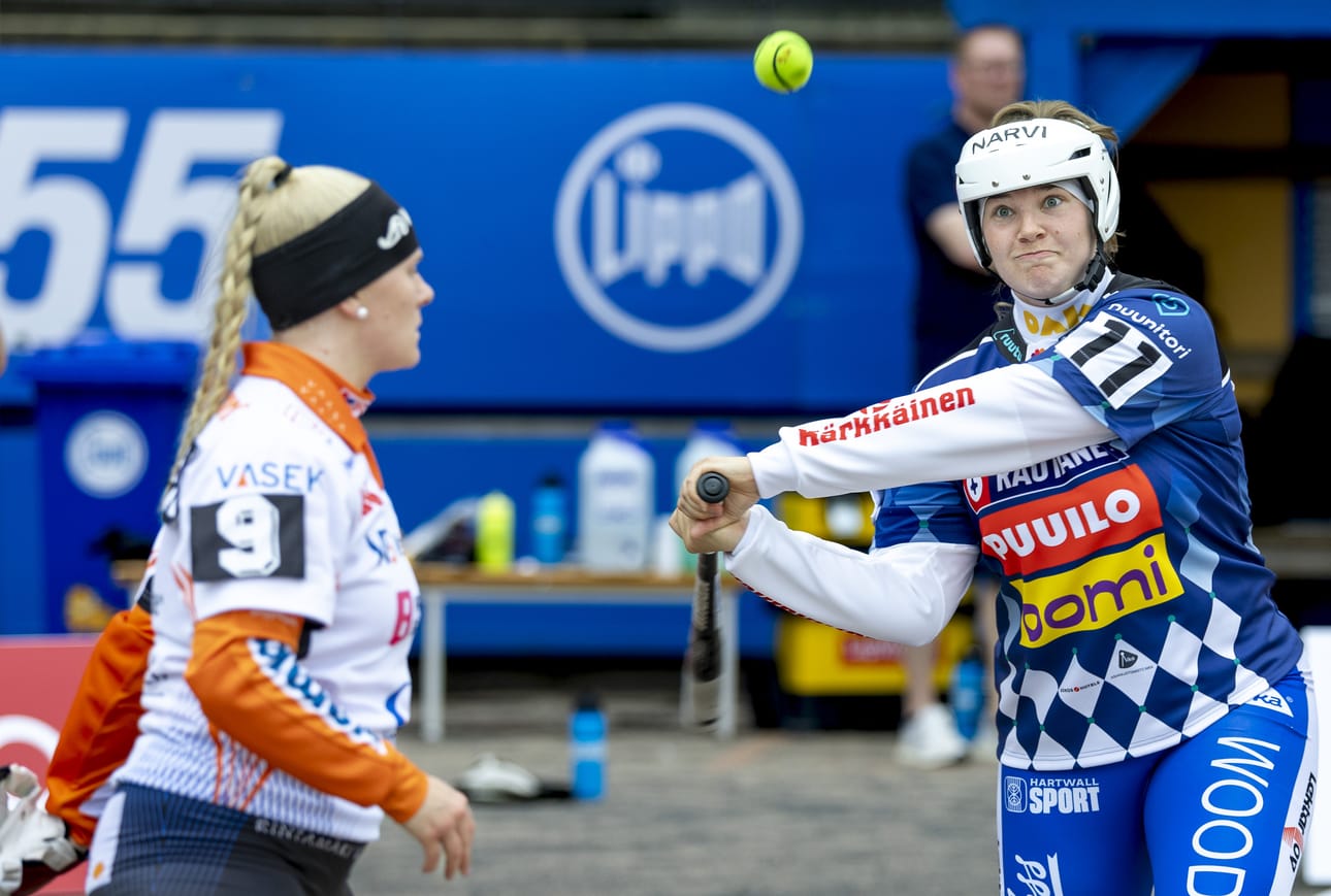 Mette Leskinen jäi ensimmäistä kertaa ilman lyötyjä juoksuja Lippo-paidassa. Arkistokuva.