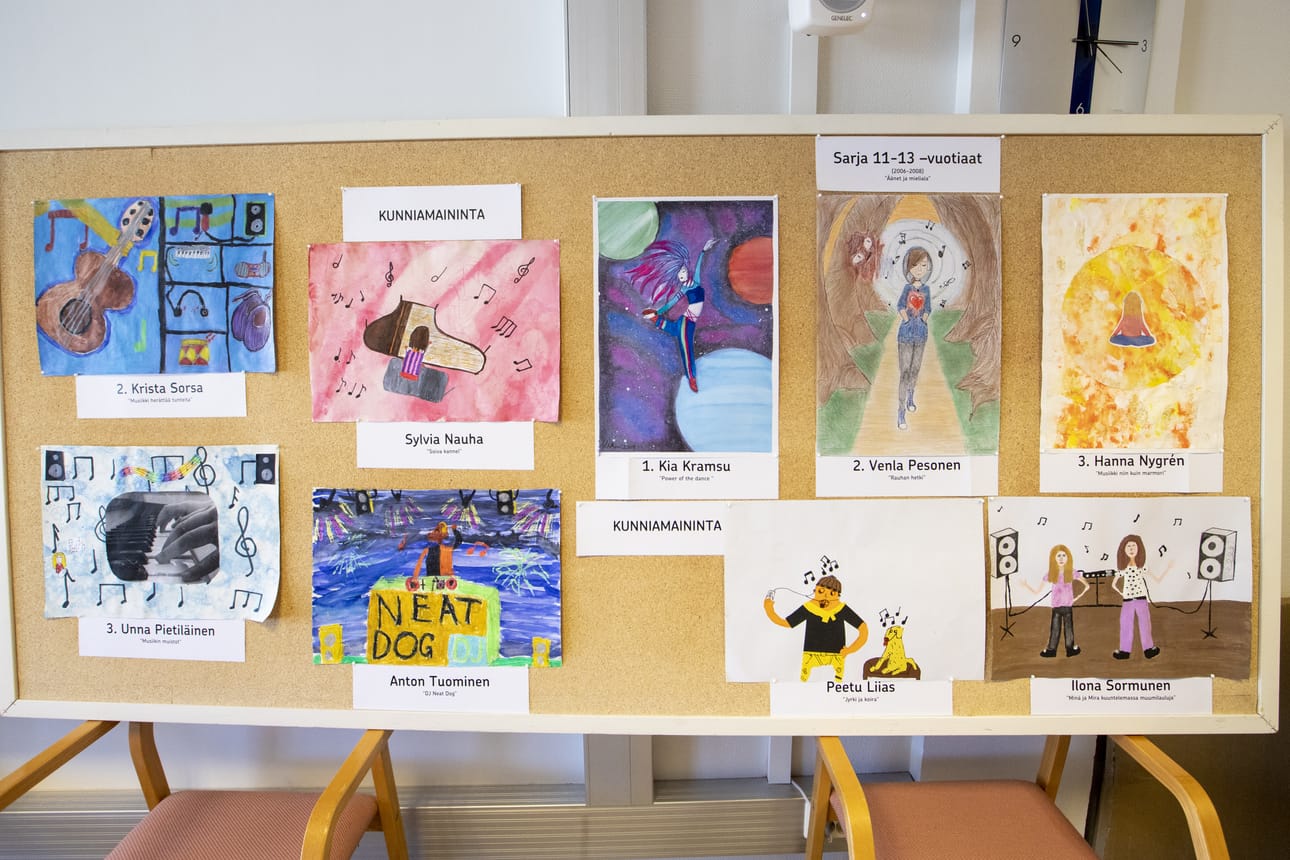 9-10-vuotiaiden teemana oli musiikki jokapäiväisessä elämässä ja 11-13-vuotiden äänet ja mieliala.