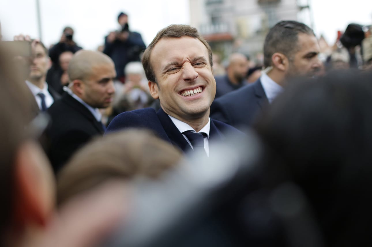 Emmanuel Macronille odotetaan selvää voittoa sunnuntain presidentinvaalissa.