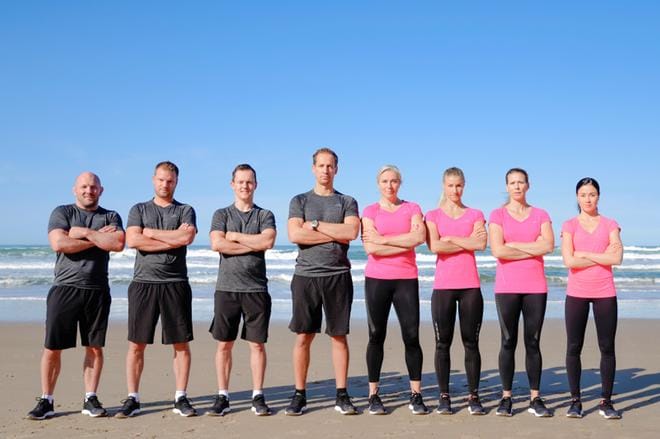 Mestareiden mestarissa kisaavat Marko Yli-Hannuksela (vas.), Teemu Tainio, Sami Jauhojärvi, Teemu Tainio, Antti Törmänen, Ringa Ropo, Hanna-Maria Seppälä, Mikaela Ingberg ja Laura Lepistö. KUVA: Anton Alberts