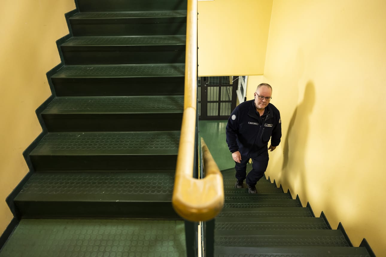 Jatkossa Mika Kumavaaran porrasjumppa vähenee, sillä uusi vankila sijaitsee yhdessä kerroksessa.