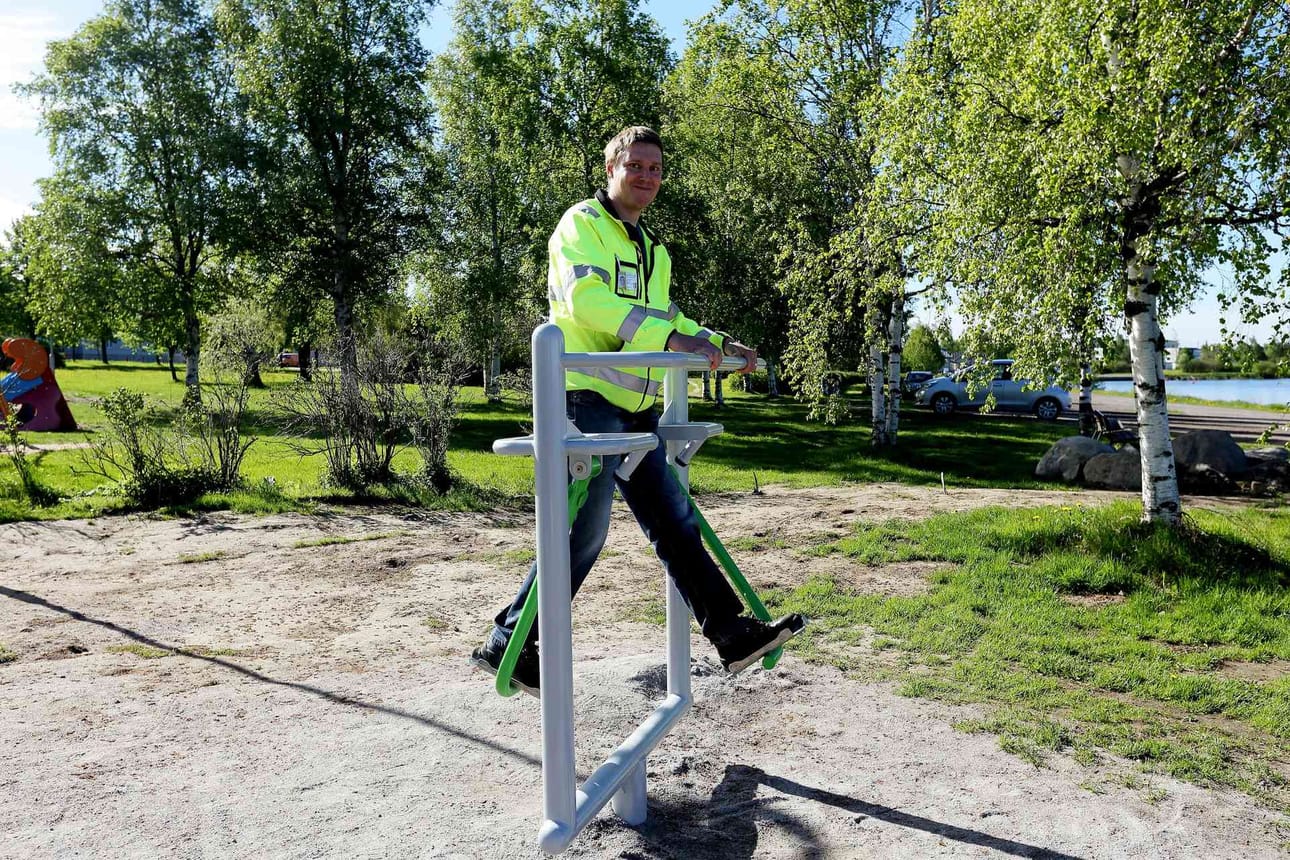 Merimuseon kuntoilupaikka ei ole vielä ihan valmis. Laitteet ovat paikallaan ja käyttökunnossa, mutta niiden ympäristöä siistitään vielä kesän aikana.
