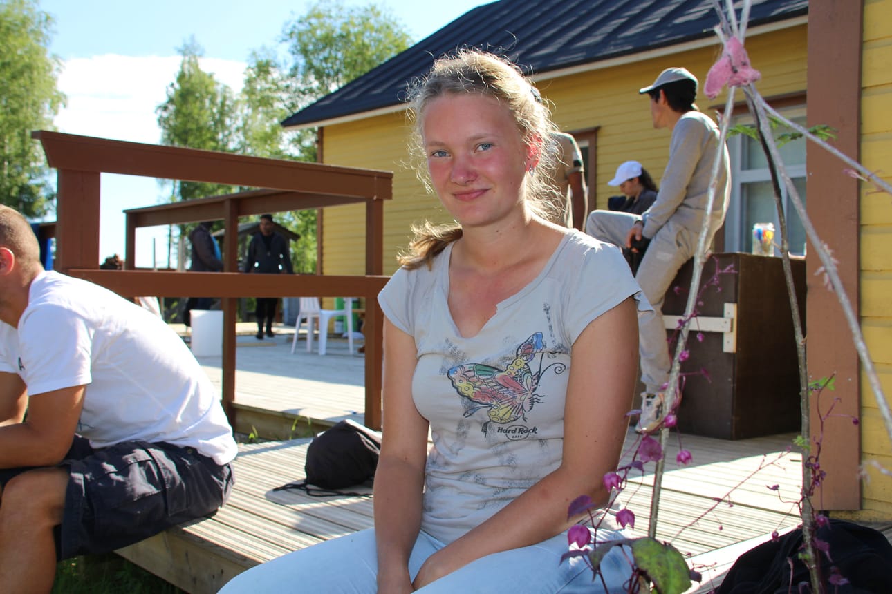 Saksalainen Mareike kertoi innostuneensa Mankilasta sen pohjoisen sijainnin vuoksi. Suomessa hän vieraili nyt ensimmäistä kertaa.