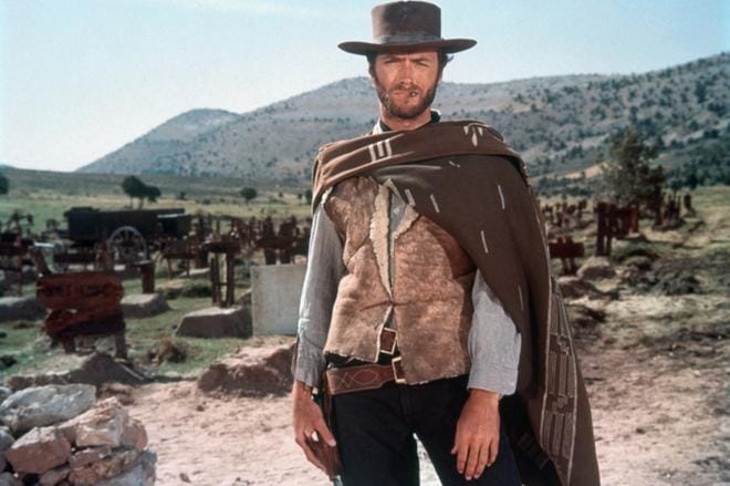 Hyvät, pahat ja rumat on legendaarinen lännenelokuva kolmesta asesankarista, jotka etsivät kulta-aarretta sisällissodan pyörteissä. Yksi heistä on Blondie (Clint Eastwood). KUVA: MGM International Television Distribution Inc.