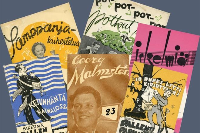 Menneessä Suomessa elokuvalauluista painettiin nuotteja. Ne olivat kotikäytössä kuuminta hottia. KUVA: Kansallinen audiovisuaalinen instituutti (KAVI)
