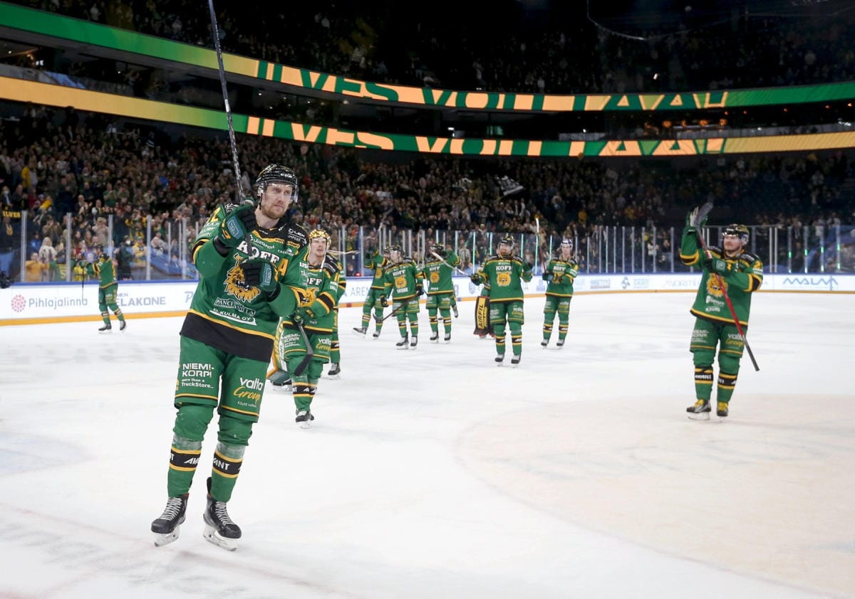 Marko Anttila teki perjantaina ensimmäisen jääkiekkoliigan pudotuspelien maalinsa yli 11 vuoteen. Lehtikuva / Kalle Parkkinen