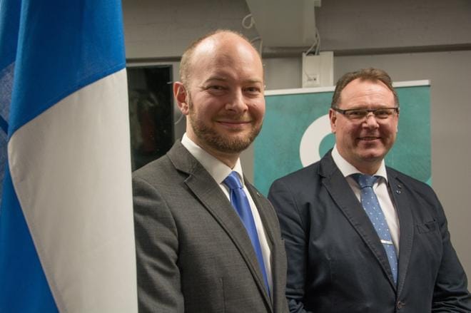 Reijo Hongistoa ei kelpuutettu perussuomalaisten kuntavaaliehdokkaaksi Vimpelissä. Vuonna 2019 kansanedustaja Hongisto kiersi Järviseutua Sampo Terhon kanssa. Arkistokuva: Jessica Ristimäki