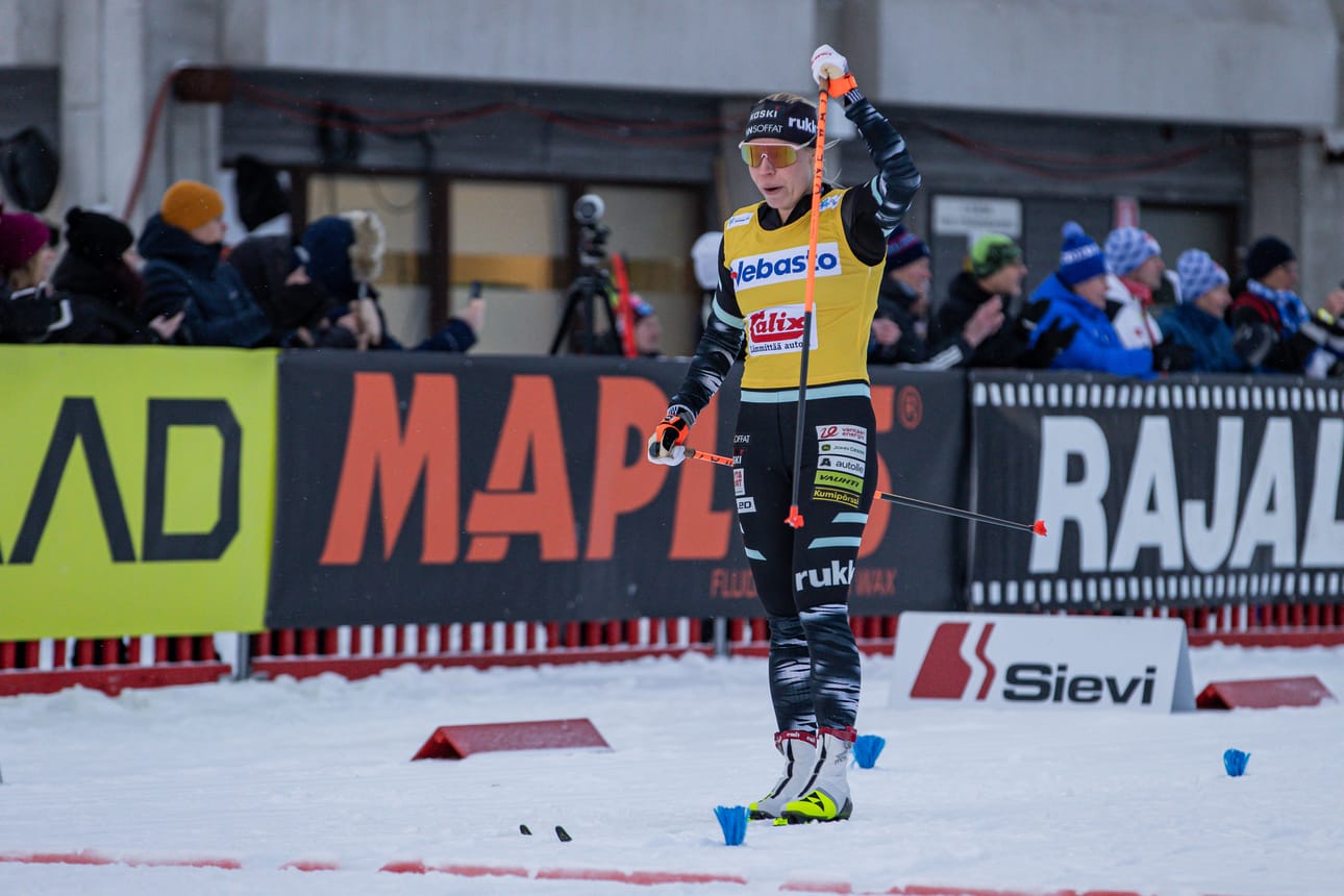 Jasmi Joensuu on ollut toistaiseksi voittamaton tämän talven sprinttiladuilla.