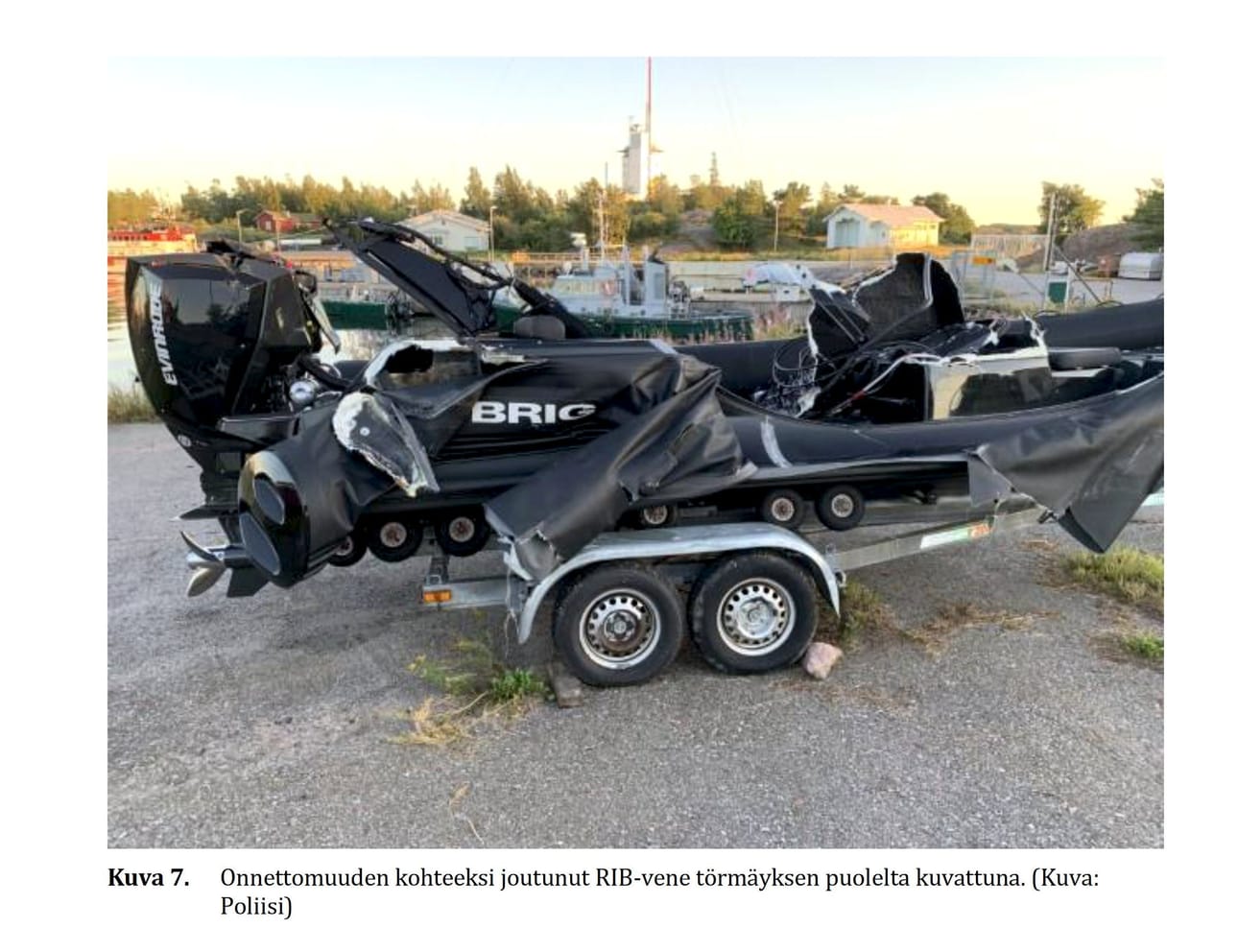 Helsingin käräjäoikeudessa alkaa tänään oikeudenkäynti Hangon Poker Run -venetapahtumassa elokuussa 2020 tapahtuneesta onnettomuudesta. LEHTIKUVA / handout / Poliisi