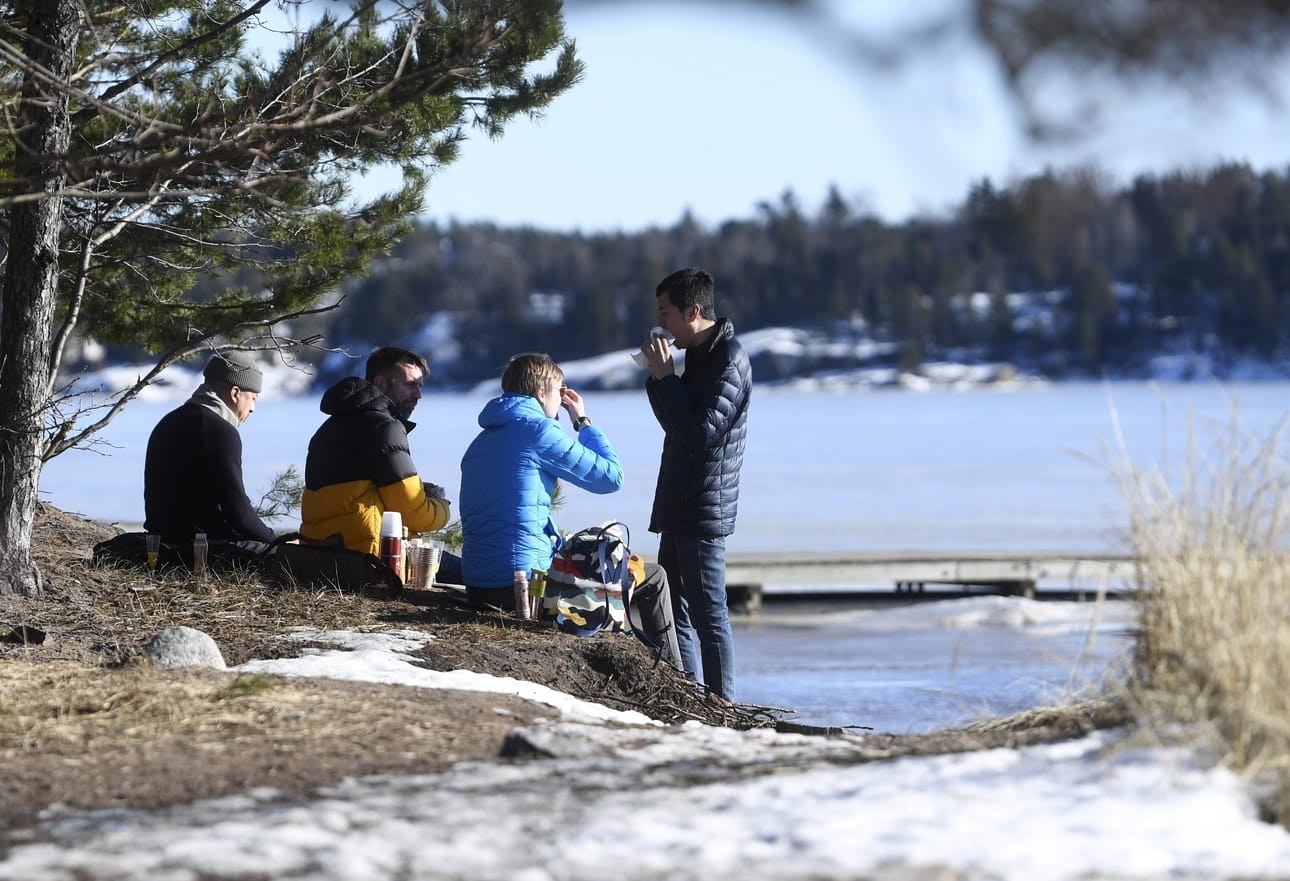 Luontoliiton ja Luonnontieteellisen keskusmuseon Kevätseuranta-kampanjassa seurataan tänä vuonna myös havaintoja piknikille kerääntyneistä ihmisistä. Arkistokuva.