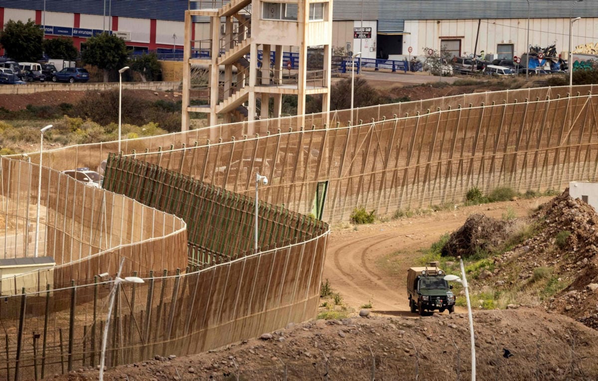 Pohjois-Afrikassa sijaitsevat, Espanjalle kuuluvat Melilla sekä Ceuta ovat Euroopan unionin ainoat maarajat Afrikan kanssa. LEHTIKUVA / AFP