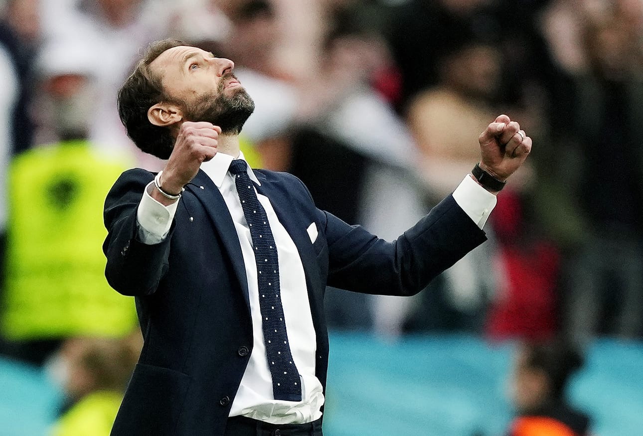 Englannin päävalmentaja Gareth Southgate oli Saksa-voiton jälkeen vapautunut.