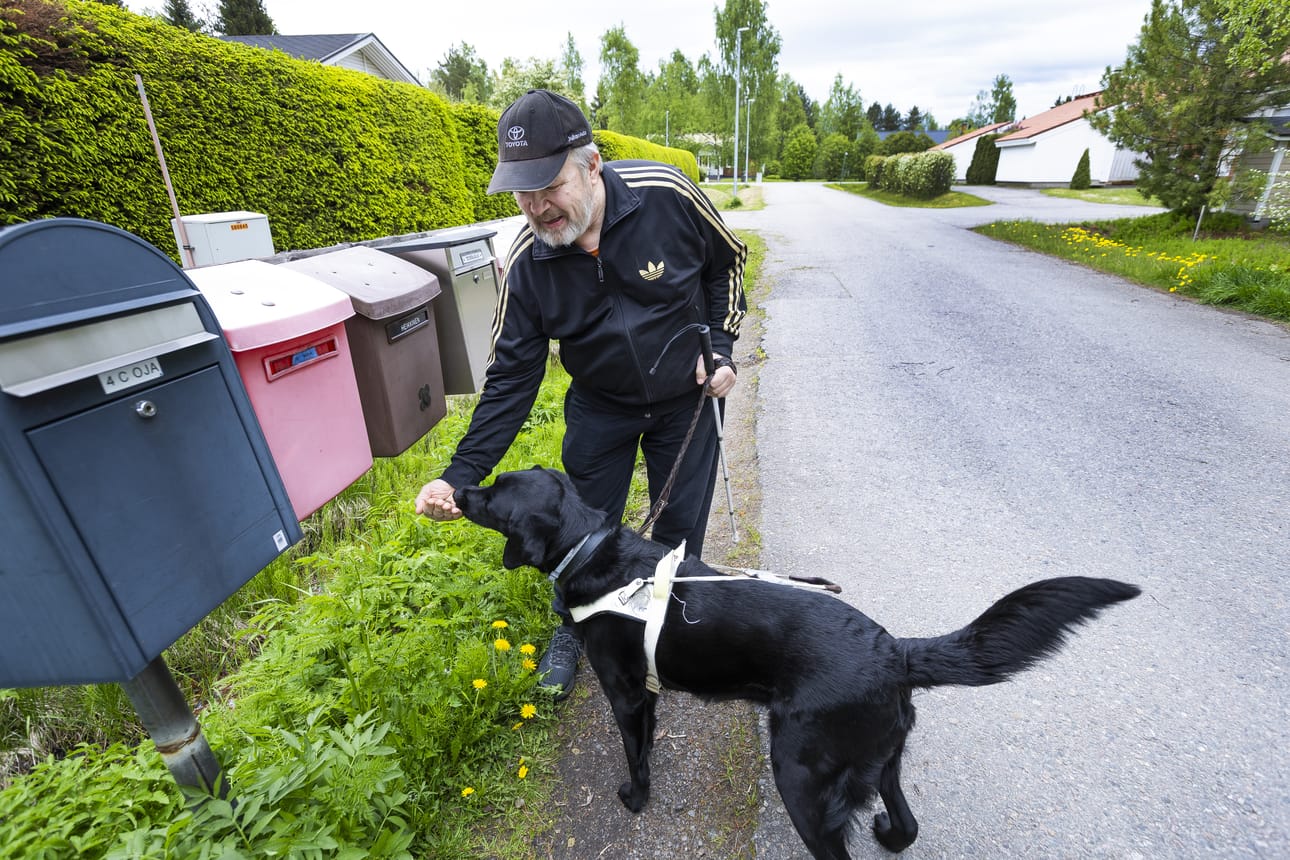Lenkin jälkeen Japi saa postilaatikosta pikku raksupalkinnon.