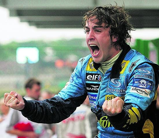 Fernando Alonso tuuletti viime kauden päätteeksi mestaruuttaan.