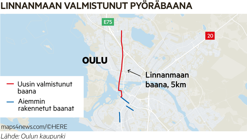 Baana valmistui lopullisesti lokakuussa.