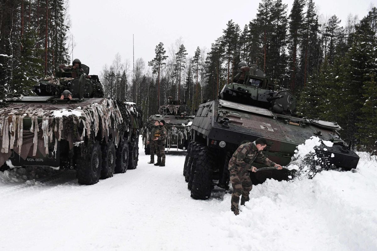 Yhdysvaltain Euroopan-joukkojen kansainväliseen Saber Strike 2022 -harjoituksen teemana on ilmatorjunnan yhteensopivuuden kehittäminen. LEHTIKUVA / AFP