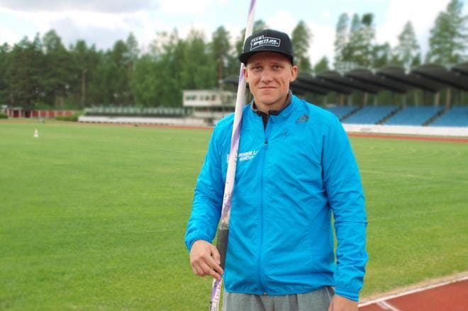 Sami Peltomäki sijoittui miesten keihään A-kilpailussa Pihtiputaalla neljänneksi kesän parhaalla tuloksellaan 78,10. Peltomäen mukaan hänen päätavoite on Kalevan kisoissa ja sijoittua siellä finaalissa mahdollisimman korkealla. Arkistokuva.