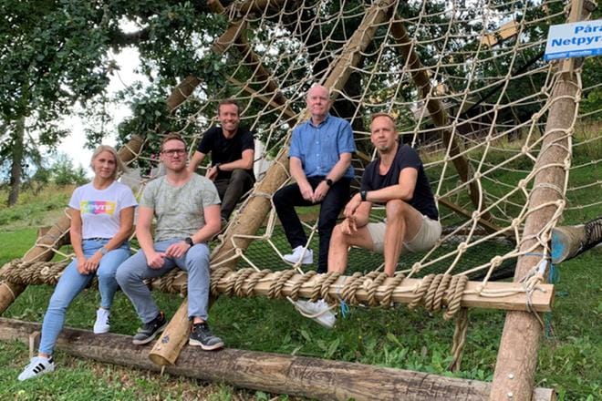 Susanne Blomqvist, Johan Nyman, Joakim Träskelin, Jukka Niittykoski ja Andreas Närvä järjestävät SM-kisoja.