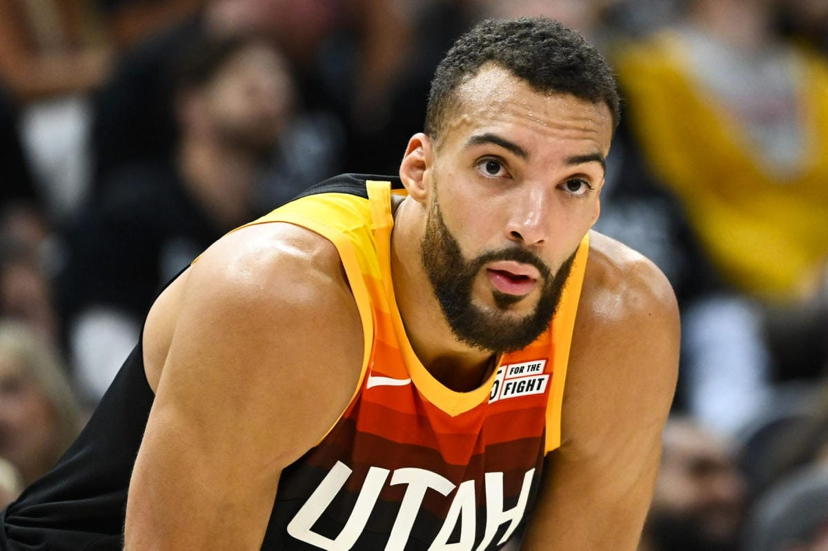 Rudy Gobert on vaihtamassa seuraa. Lehtikuva/AFP