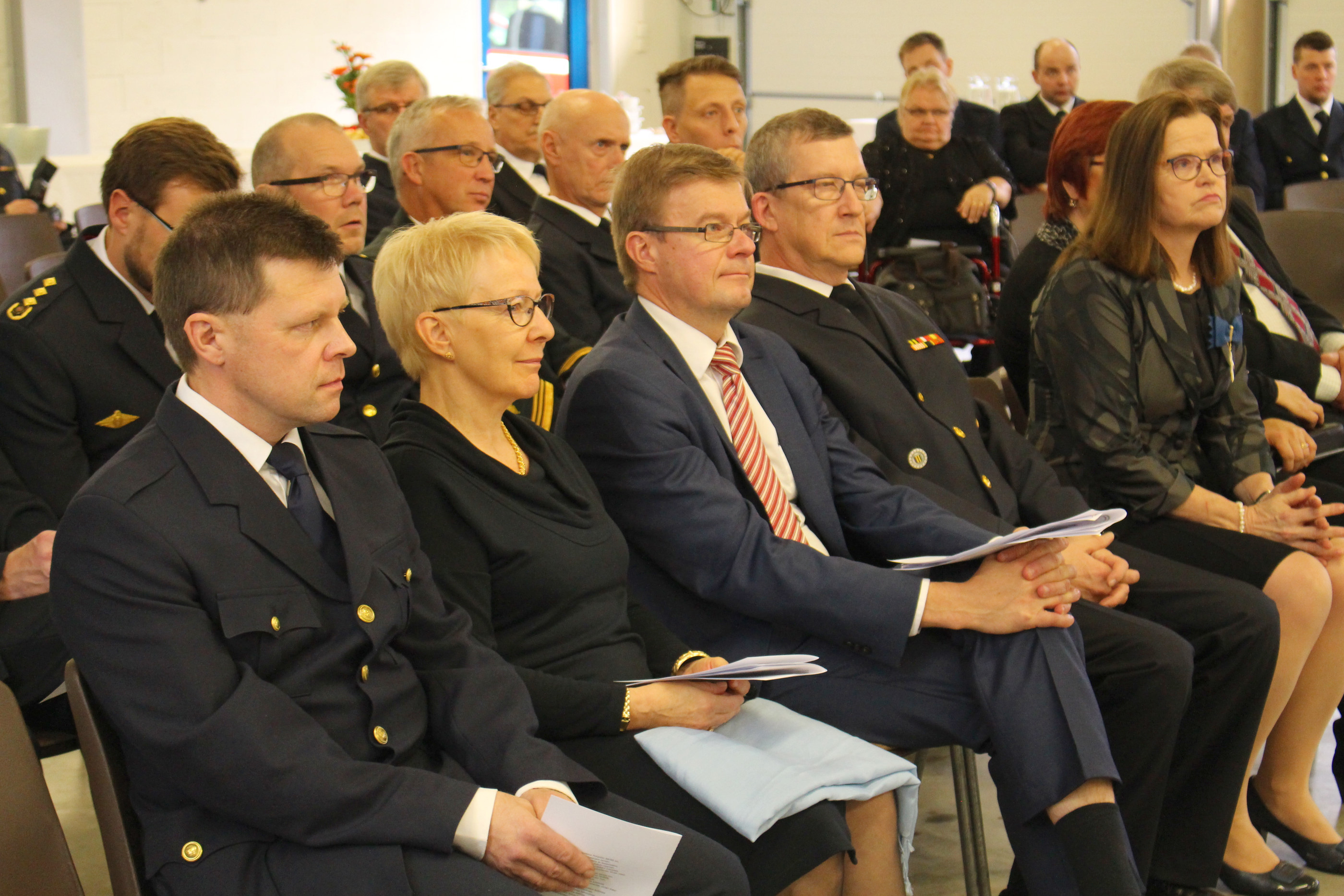 Vihkiäisjuhlaan osallistui pelastuslaitoksen yhteistyökumppaneita. Kansanedustaja Antti Rantakangas (kesk. ) toi Suomen Sopimuspalokuntien Liiton tervehdyksen.