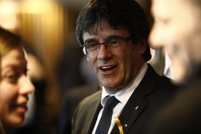 –Viestini Suomelle ja muulle Euroopalle on selkeä: on otettava selvää, mitä Kataloniassa todella tapahtuu eikä pidä kuunnella vain Espanjan propagandaa, Carles Puigdemont sanoo. KUVA: Joel Maisalmi