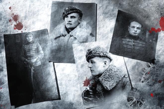 He olivat Äyräpään kirkonmäen vastaiskusta hengissä selvinneitä: Ville Kaunismäki, Toivo Hietala, Paavo Saari ja Hannes Yli-Soini.