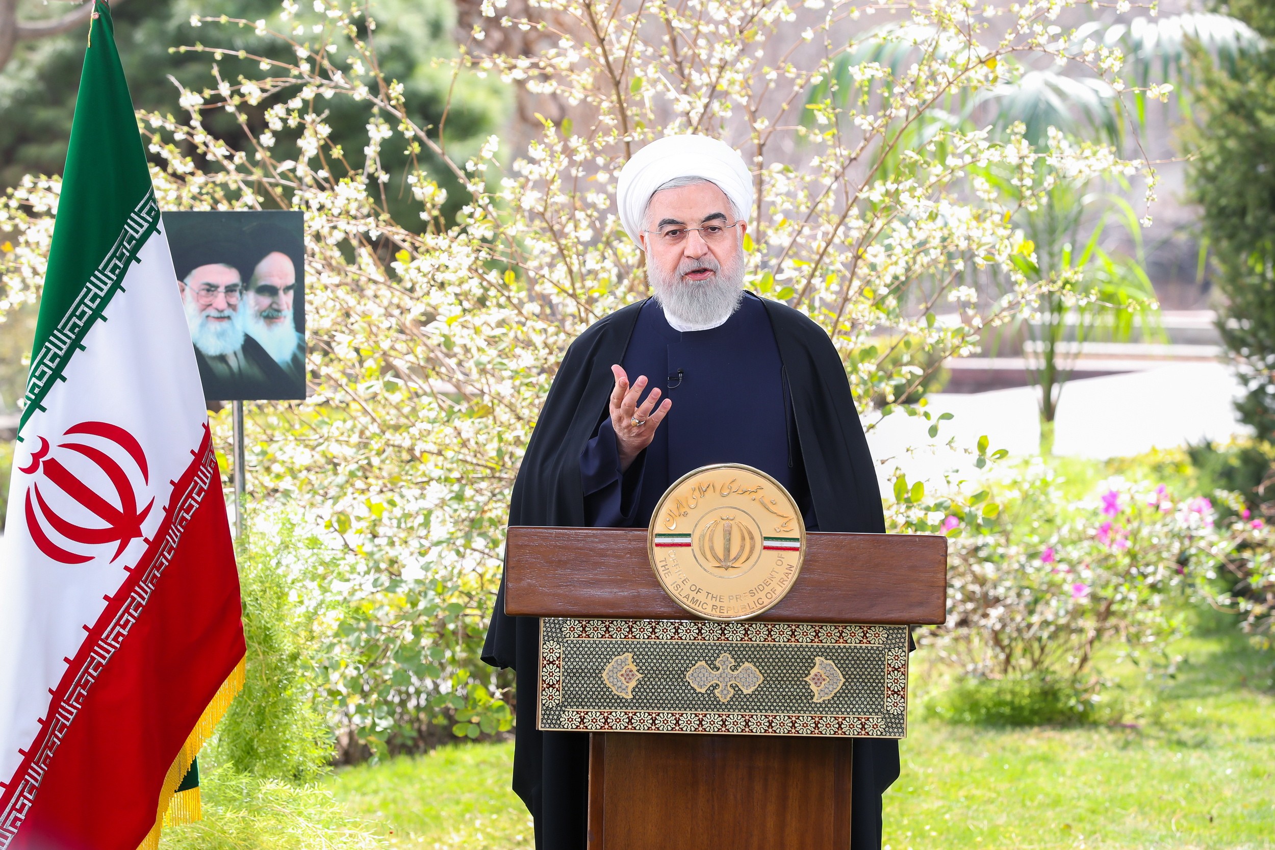 Hassan Ruhani puhui perjantaina Teheranissa persialaisen uuden vuoden tilaisuudessa.
