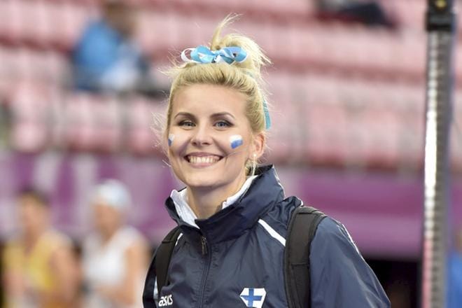Kolmiloikkaaja Kristiina Mäkelä kuuluu siihen harvalukuiseen joukkoon suomalaisia, joilla on eväät taistella pistesijoista yleisurheilun MM-kisoissa syksyllä. KUVA: Kimmo Penttinen