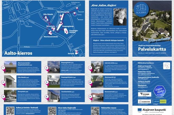 Alajärven kaupunkikeskustan Palvelukartta toteutettiin ensimmäisen kerran kesälle 2017. Nyt kartasta on painatettu kolmas versio, johon tiedot on ajantasaistettu.
